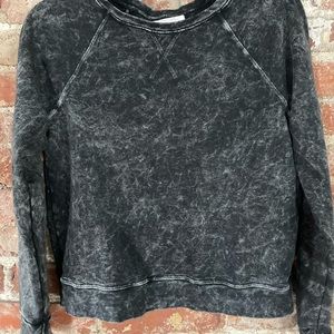 Anthropologie Sol Angeles Womens Size Medium Sweatshirt Washed Black